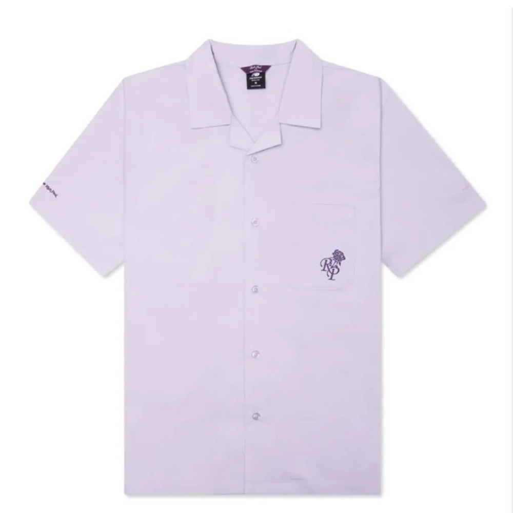 NEW BALANCE X RICH PAUL COLLAR SHIRT - GREY VIOLET Size Medium